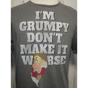 NWT Disney “I’m Grumpy Dont Make It Worse” T Shirt Walt Disney World Sz M